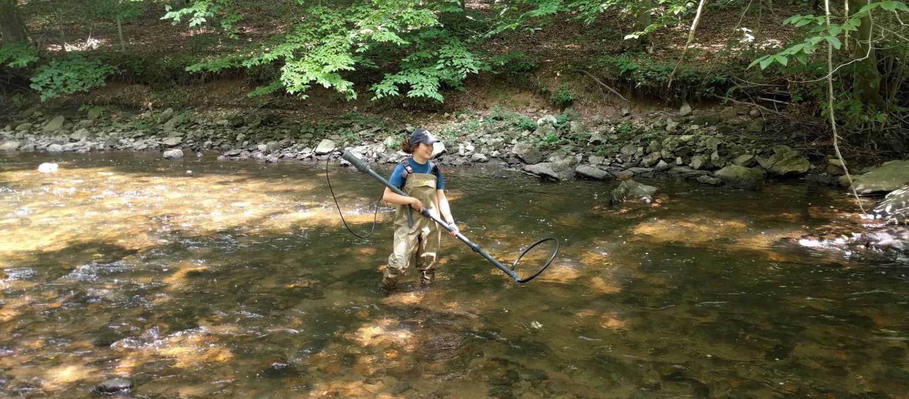 standing in White Clay Creek.